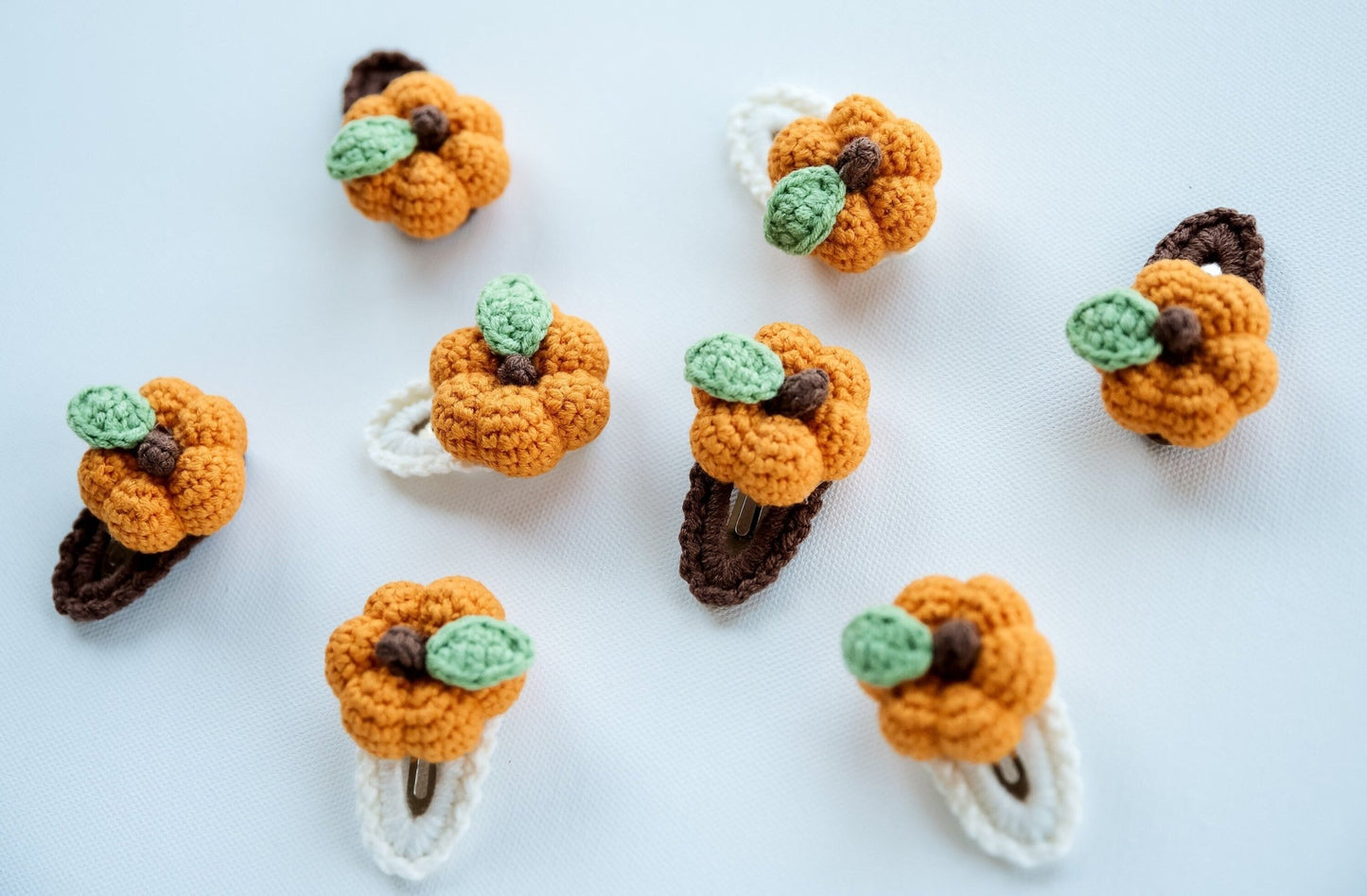 Pumpkin Hair Clip Kawai Halloween Hair Snap Thanksgiving Hair Barrettes Fall Crochet Hair Clip Amigurumi Hair Accessories Fall Toddler Gift - Hemsin Atelier