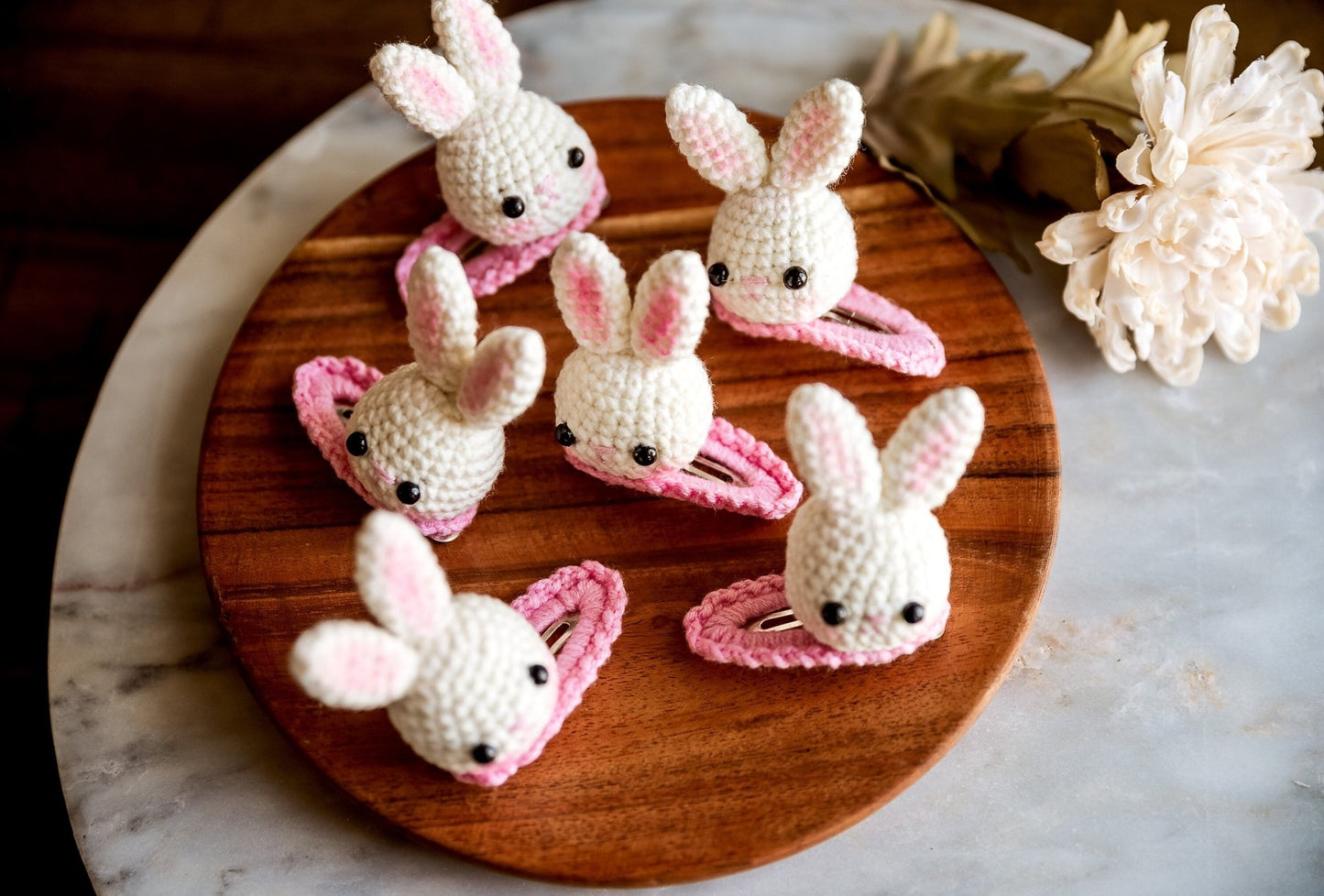 Rabbit Hair Clip Rabbit Hair Snap 3D Rabbit Hair Clip Rabbit Hair Barrettes Kawai Hair Clip Cute Animal Crochet Hair Clip Unique Kids Gift - Hemsin Atelier