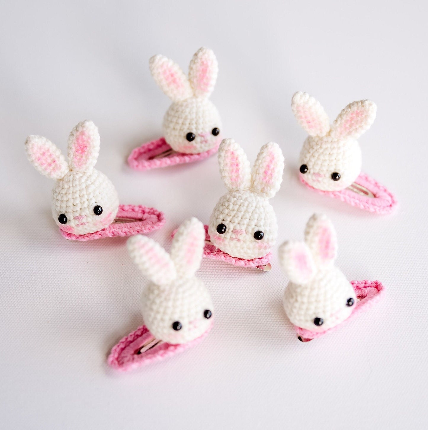 Rabbit Hair Clip Rabbit Hair Snap 3D Rabbit Hair Clip Rabbit Hair Barrettes Kawai Hair Clip Cute Animal Crochet Hair Clip Unique Kids Gift - Hemsin Atelier