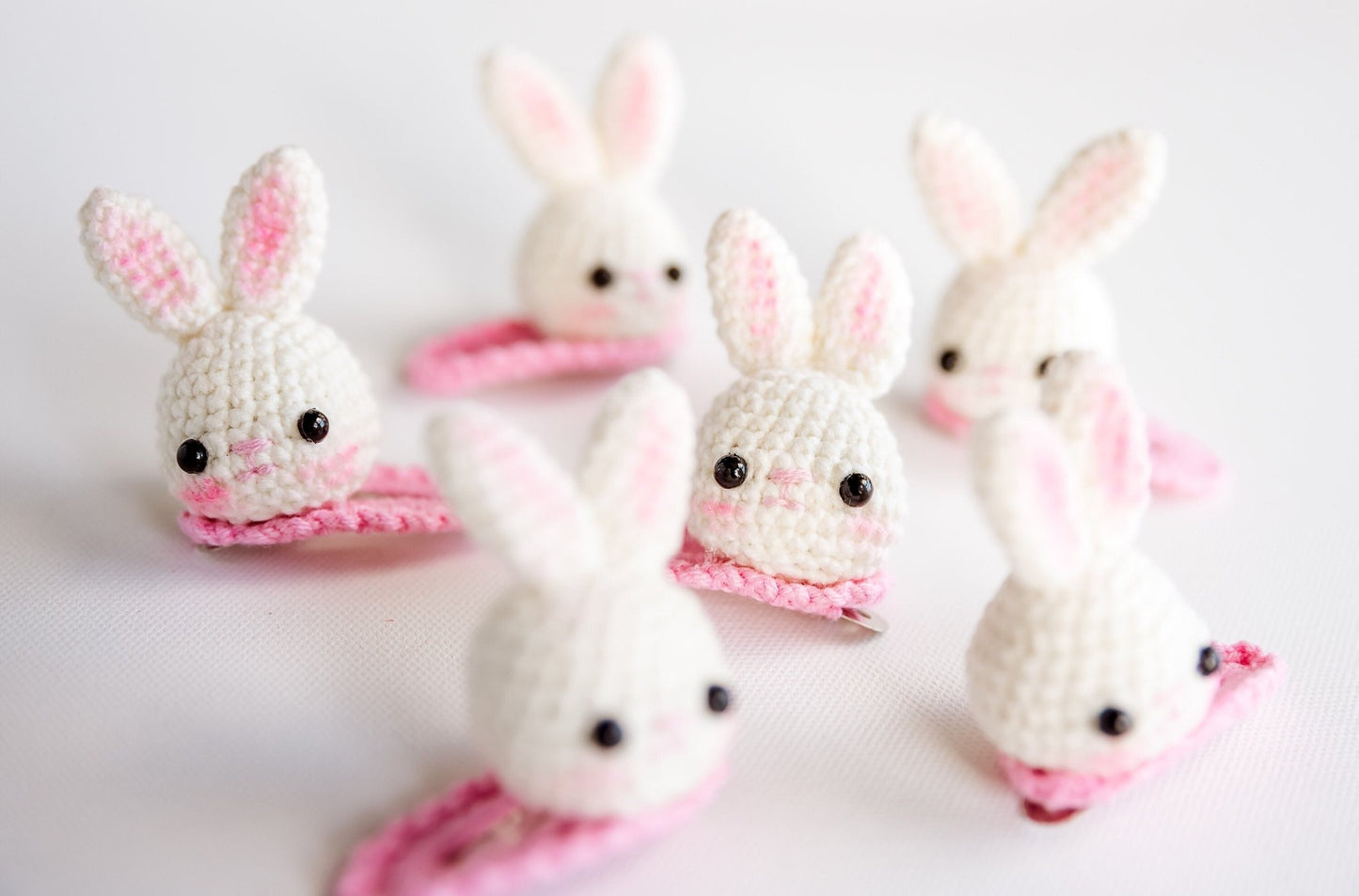 Rabbit Hair Clip Rabbit Hair Snap 3D Rabbit Hair Clip Rabbit Hair Barrettes Kawai Hair Clip Cute Animal Crochet Hair Clip Unique Kids Gift - Hemsin Atelier