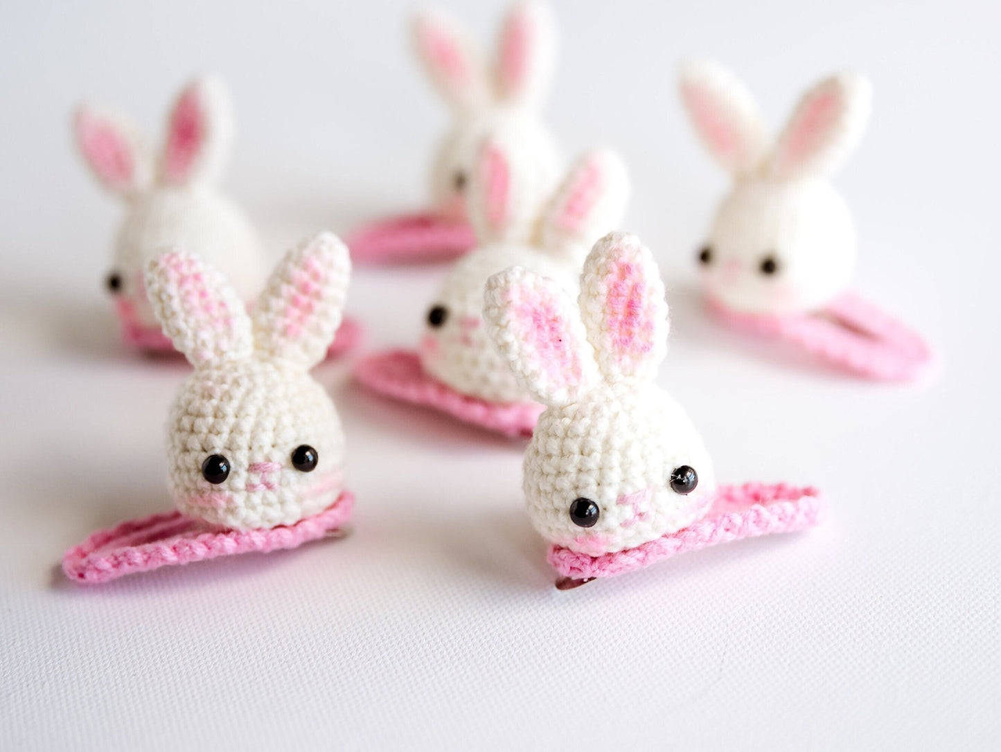 Rabbit Hair Clip Rabbit Hair Snap 3D Rabbit Hair Clip Rabbit Hair Barrettes Kawai Hair Clip Cute Animal Crochet Hair Clip Unique Kids Gift - Hemsin Atelier