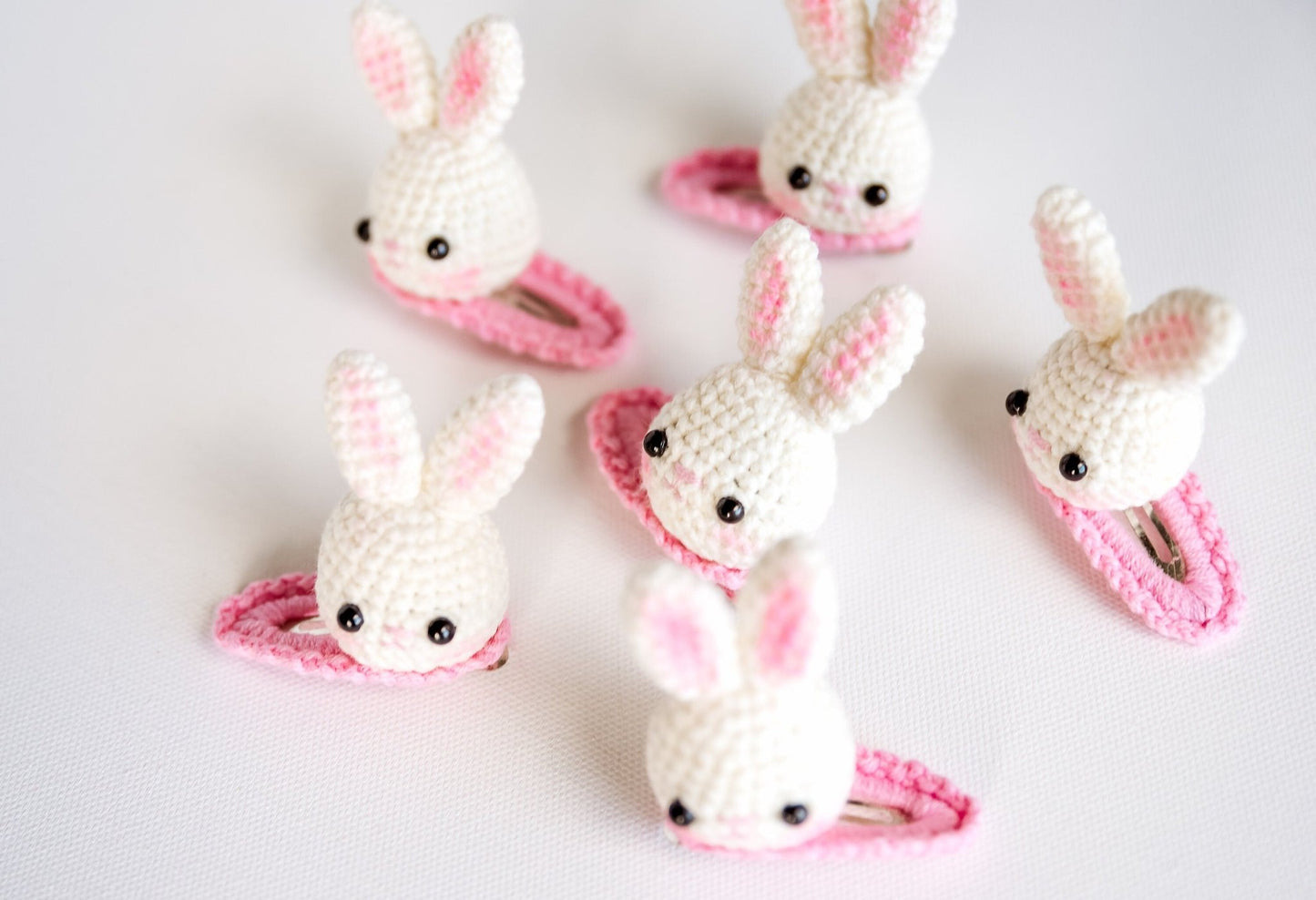 Rabbit Hair Clip Rabbit Hair Snap 3D Rabbit Hair Clip Rabbit Hair Barrettes Kawai Hair Clip Cute Animal Crochet Hair Clip Unique Kids Gift - Hemsin Atelier
