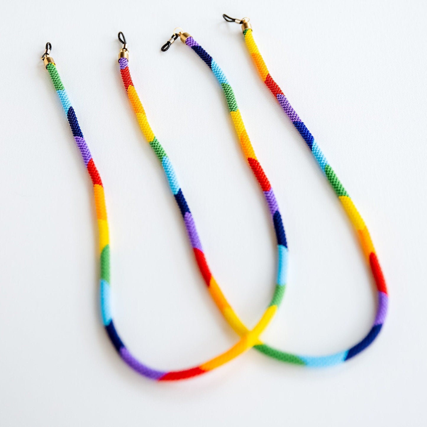 Rainbow Eyeglass Chain Colorful Eyeglass Lanyard LGBTQ Sunglasses Chain Pride Sunglass Lanyard Eyeglass Holder Necklace Eyewear Retainer - Hemsin Atelier
