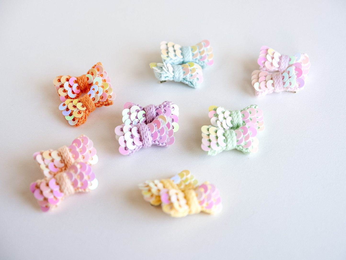 Sequin Bow Hair Snaps - Hemsin Atelier