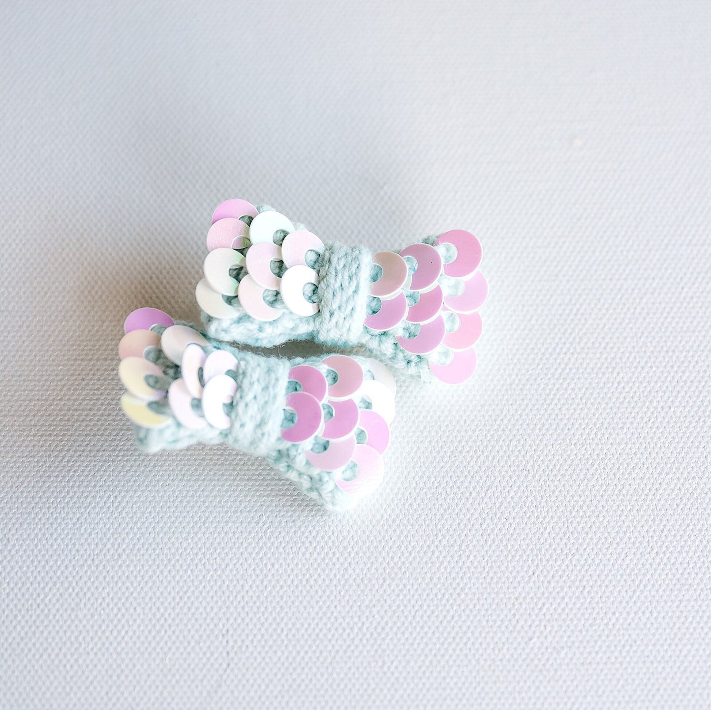Sequin Bow Hair Snaps - Hemsin Atelier