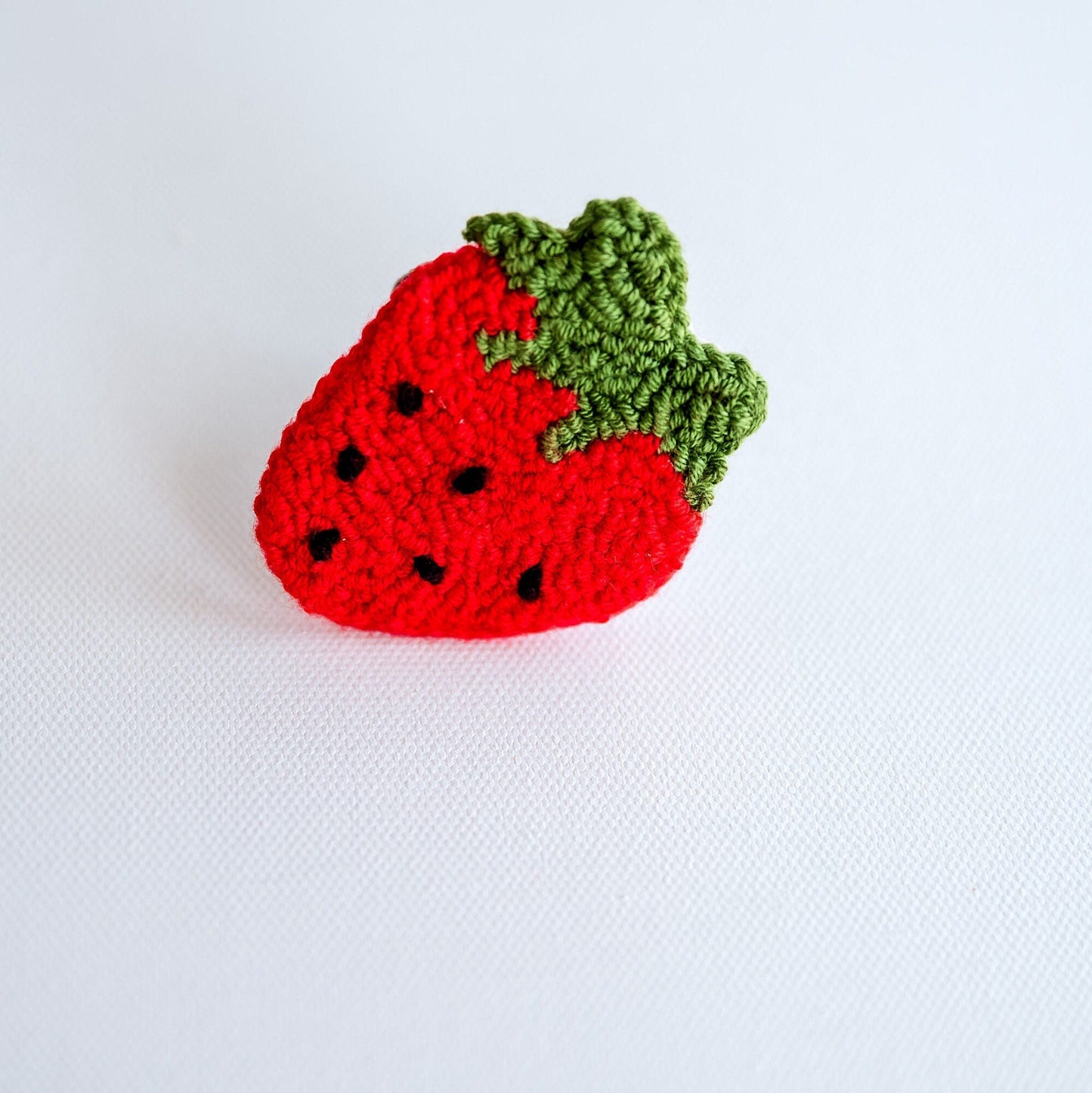 Strawberry Hair Ties Strawberry Scrunchies Kawai Strawberry Scrunchies Cute Berry Hair Ties Kawai Fruit Hair Ties Punch Needle Hair Ties - Hemsin Atelier