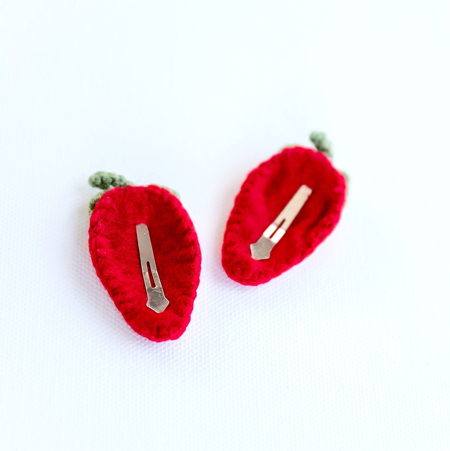 Strawberry, Mushroom and Chick Hair Clips - Hemsin Atelier