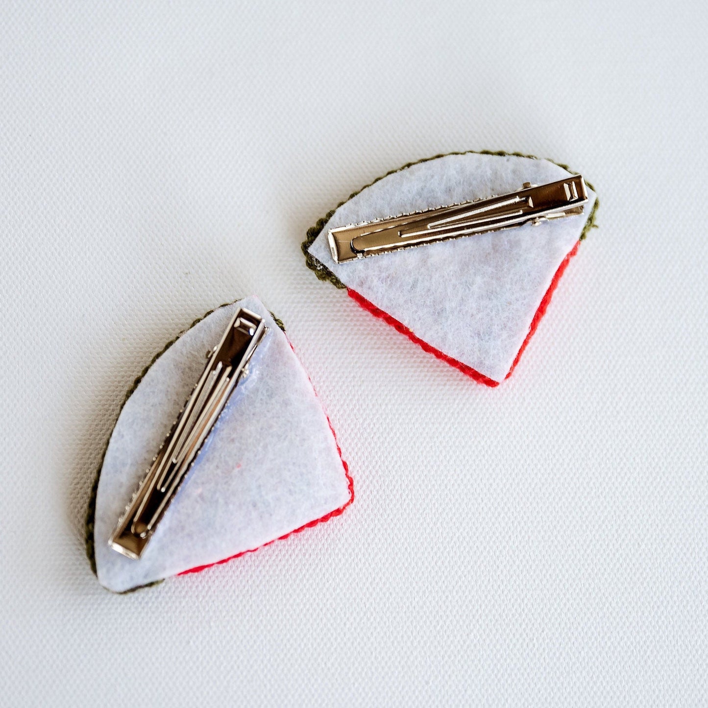 Watermelon Hair Clip Watermelon Slice Hair Clip Melon Slice Hair Snap Kawai Fruit Hair Barrette Punch Needle Hair Clip Food Hair Accessories - Hemsin Atelier