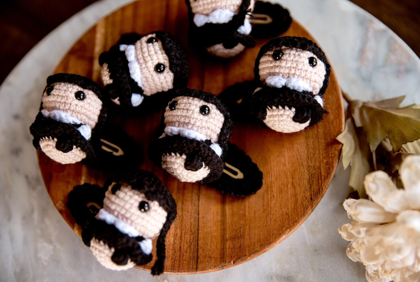 Wednesday Hair Clip 3D Wednesday Hair Clip Addams Family Hair Clip Spooky Wednesday Addams Hair Snap Amigurumi Wednesday Kids Hair Barrettes - Hemsin Atelier