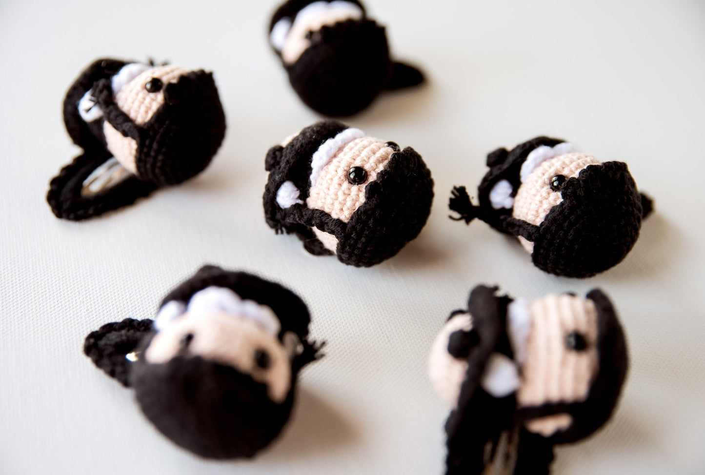 Wednesday Hair Clip 3D Wednesday Hair Clip Addams Family Hair Clip Spooky Wednesday Addams Hair Snap Amigurumi Wednesday Kids Hair Barrettes - Hemsin Atelier