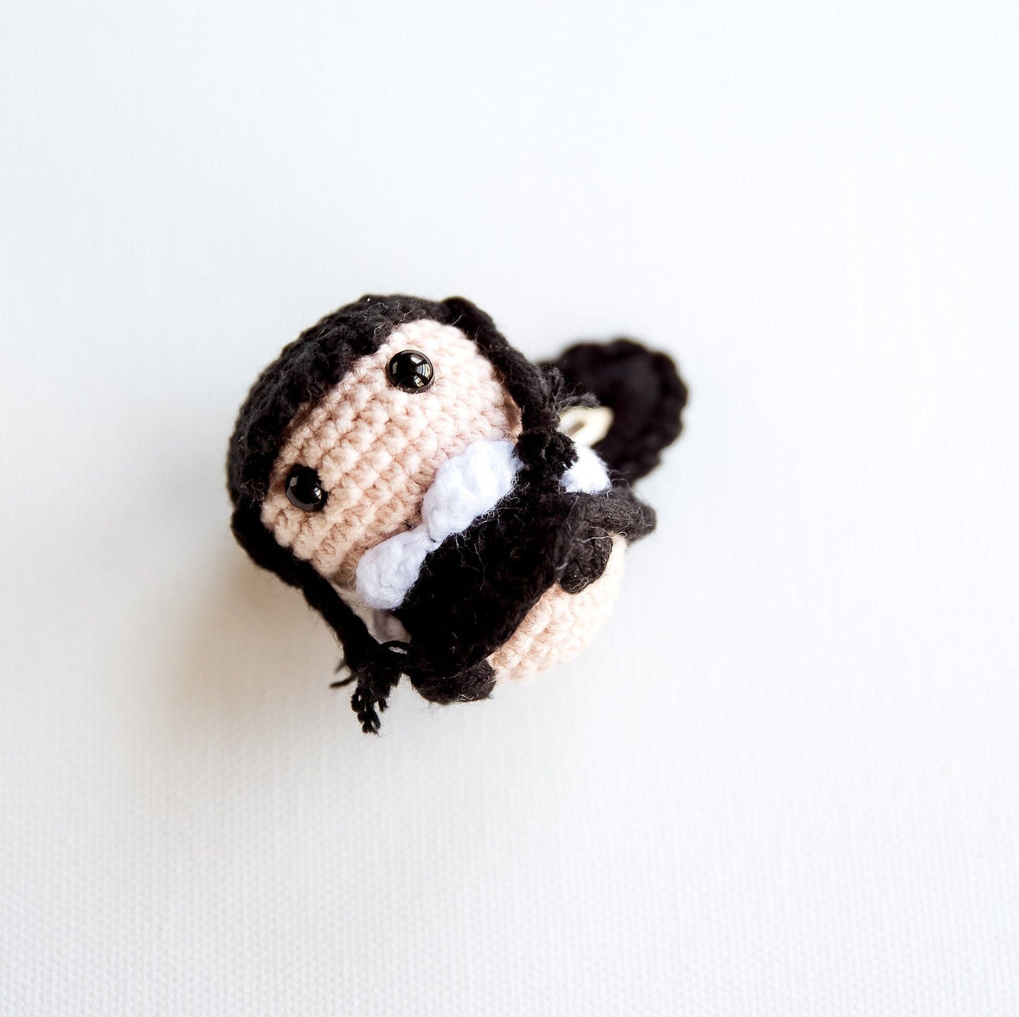 Wednesday Hair Clip 3D Wednesday Hair Clip Addams Family Hair Clip Spooky Wednesday Addams Hair Snap Amigurumi Wednesday Kids Hair Barrettes - Hemsin Atelier