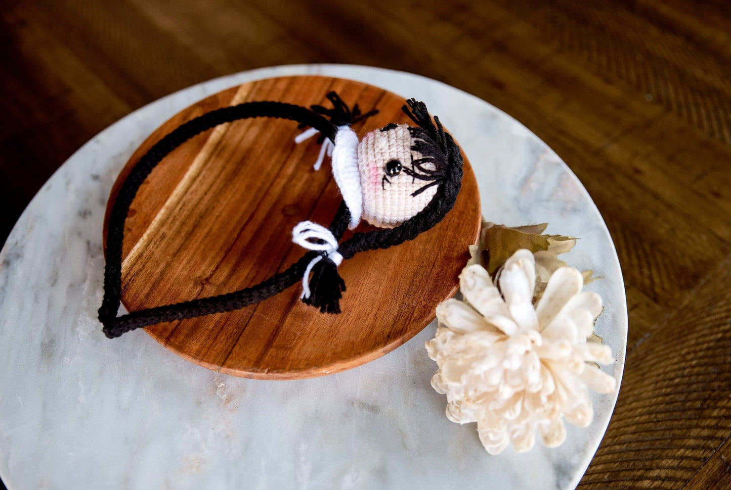 Wednesday Headband 3D Wednesday Headband Addams Family Headband Spooky Wednesday Addams Crown Amigurumi Wednesday Headpiece Halloween Gift - Hemsin Atelier