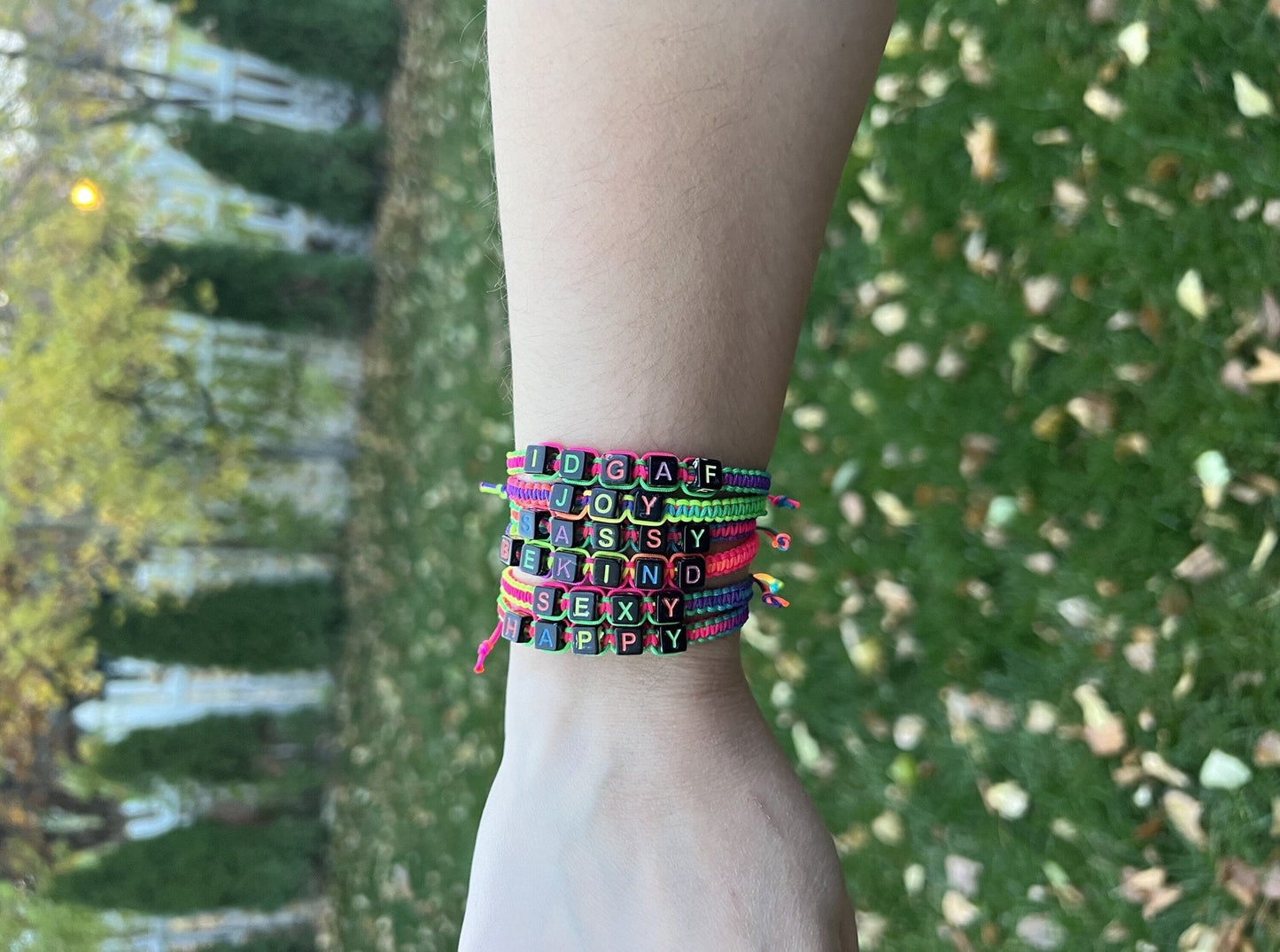 Y2K Intention-Swear Word Bracelet - Hemsin Atelier