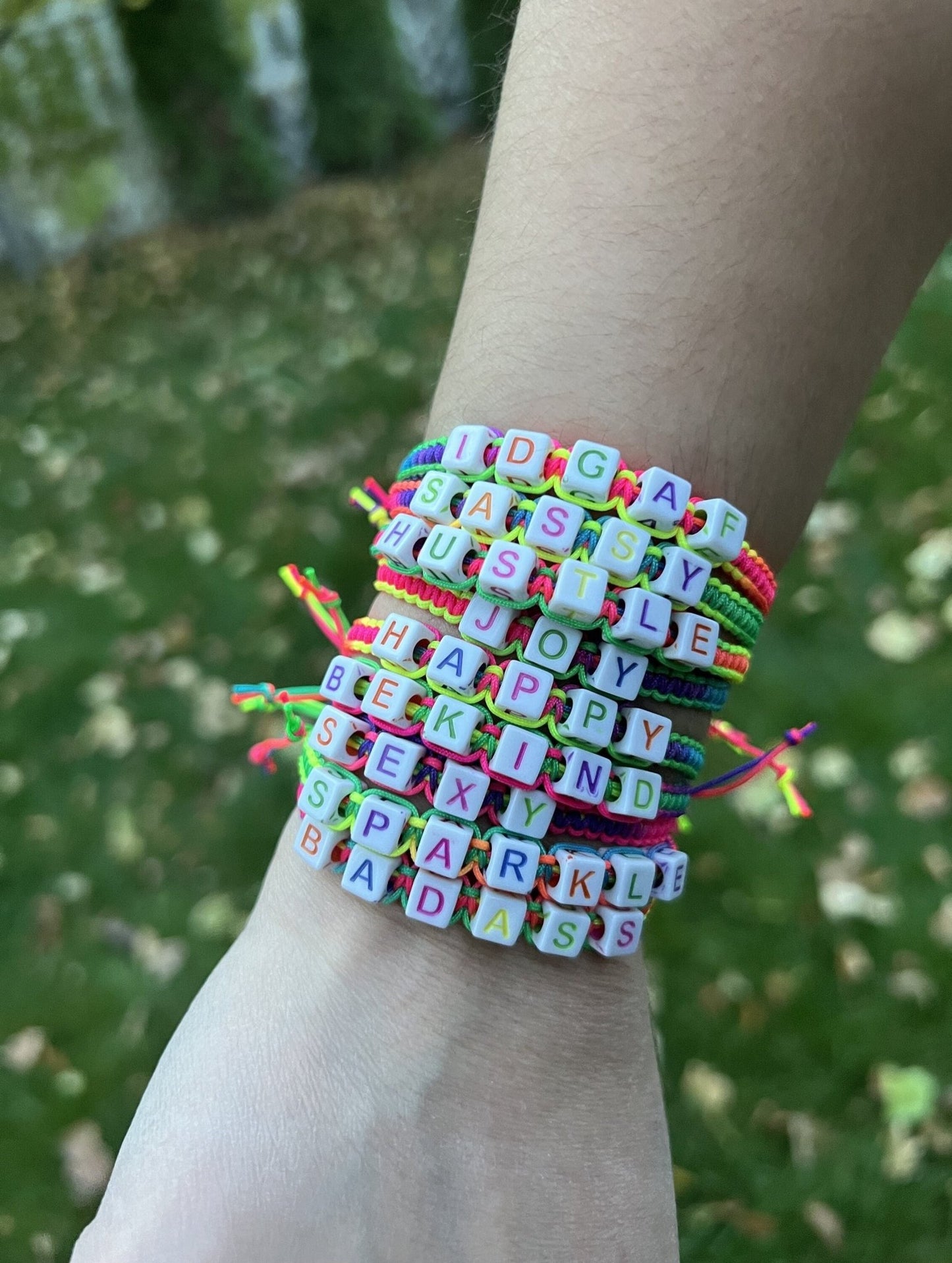 Y2K Intention-Swear Word Bracelet - Hemsin Atelier