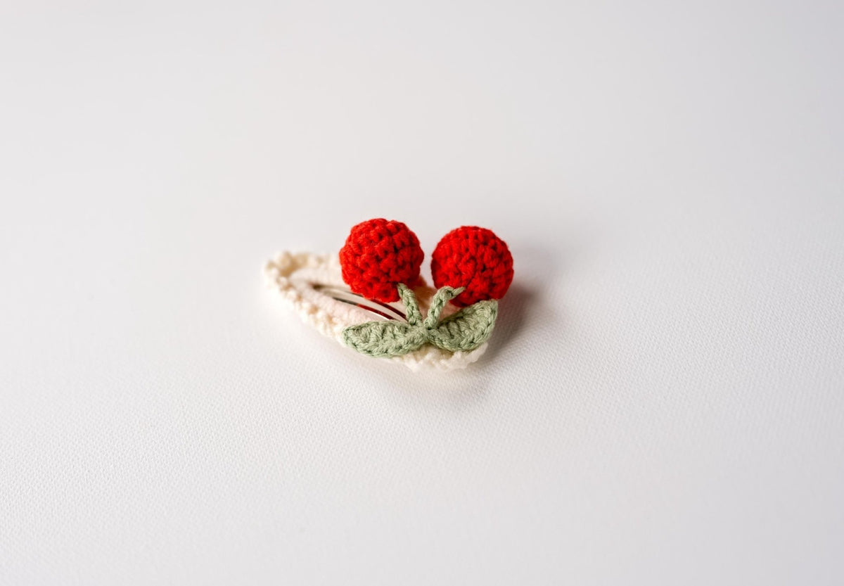 Apple, Cherry & Bow Hair Clips - Hemsin Atelier