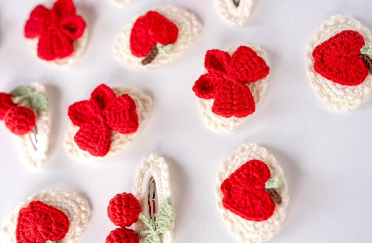 Apple, Cherry & Bow Hair Clips - Hemsin Atelier