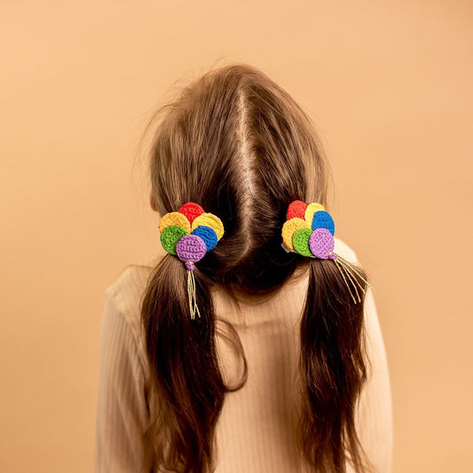 Balloons Hair Clip Balloons Hair Snap Colorful Balloons Hair Barrettes Rainbow Colors Cute Unique Stocking Stuffers Cute Unique Kids Gift - Hemsin Atelier