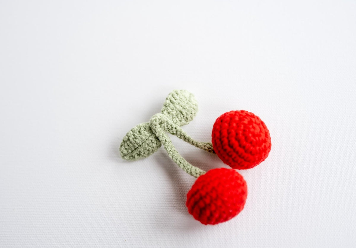 Crochet Cherry Appliques - Hemsin Atelier