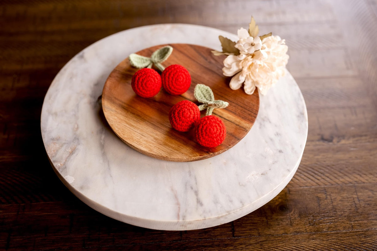 Crochet Cherry Appliques - Hemsin Atelier