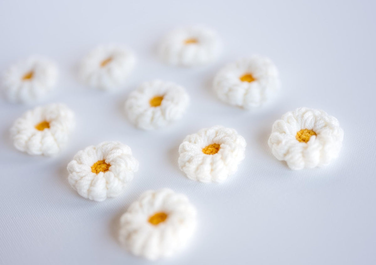 Crochet Daisy Motifs - Hemsin Atelier