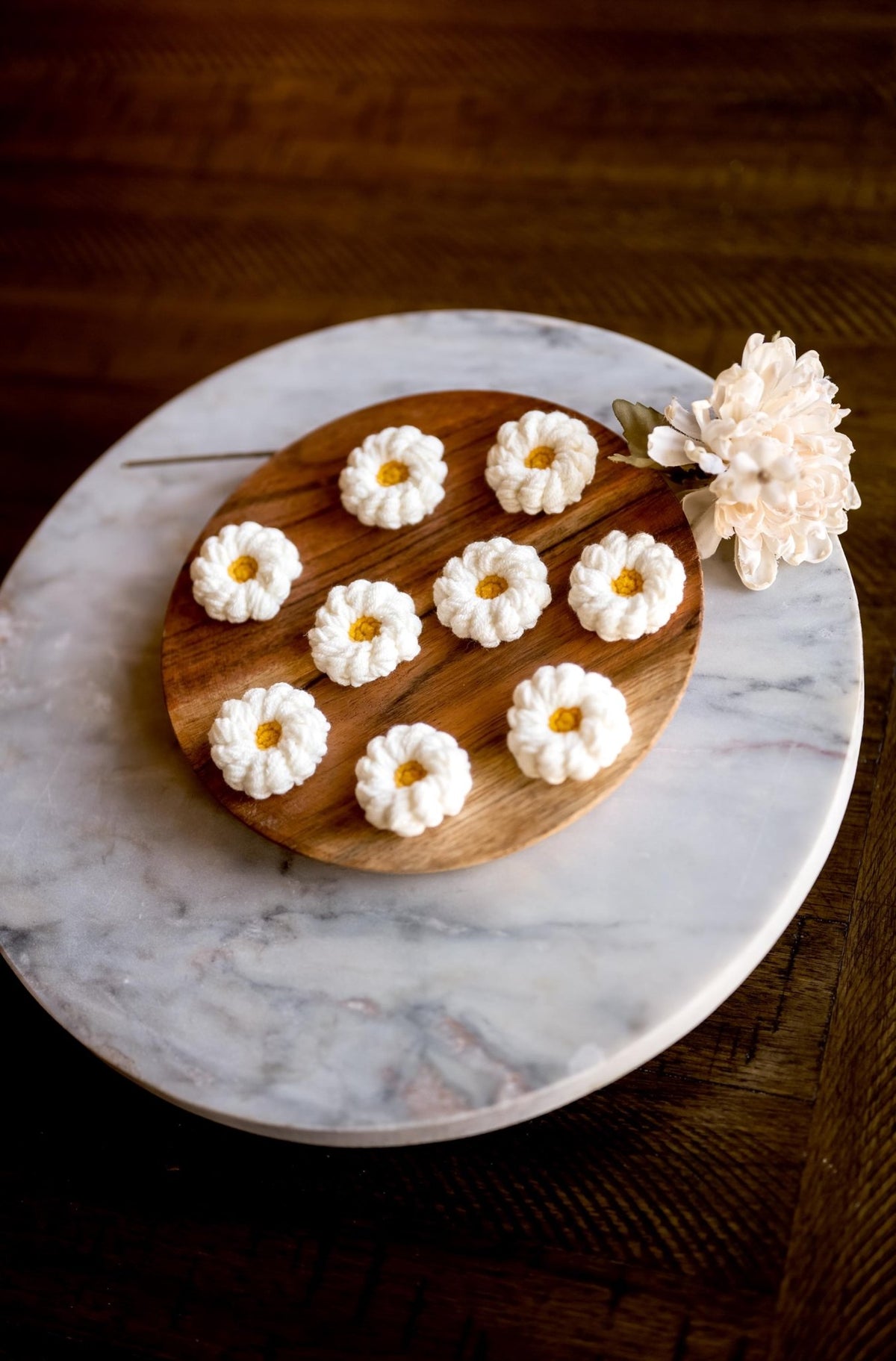 Crochet Daisy Motifs - Hemsin Atelier