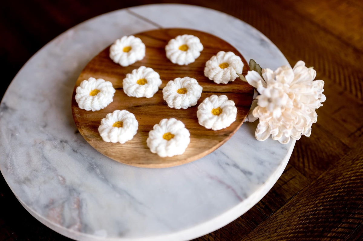Crochet Daisy Motifs - Hemsin Atelier