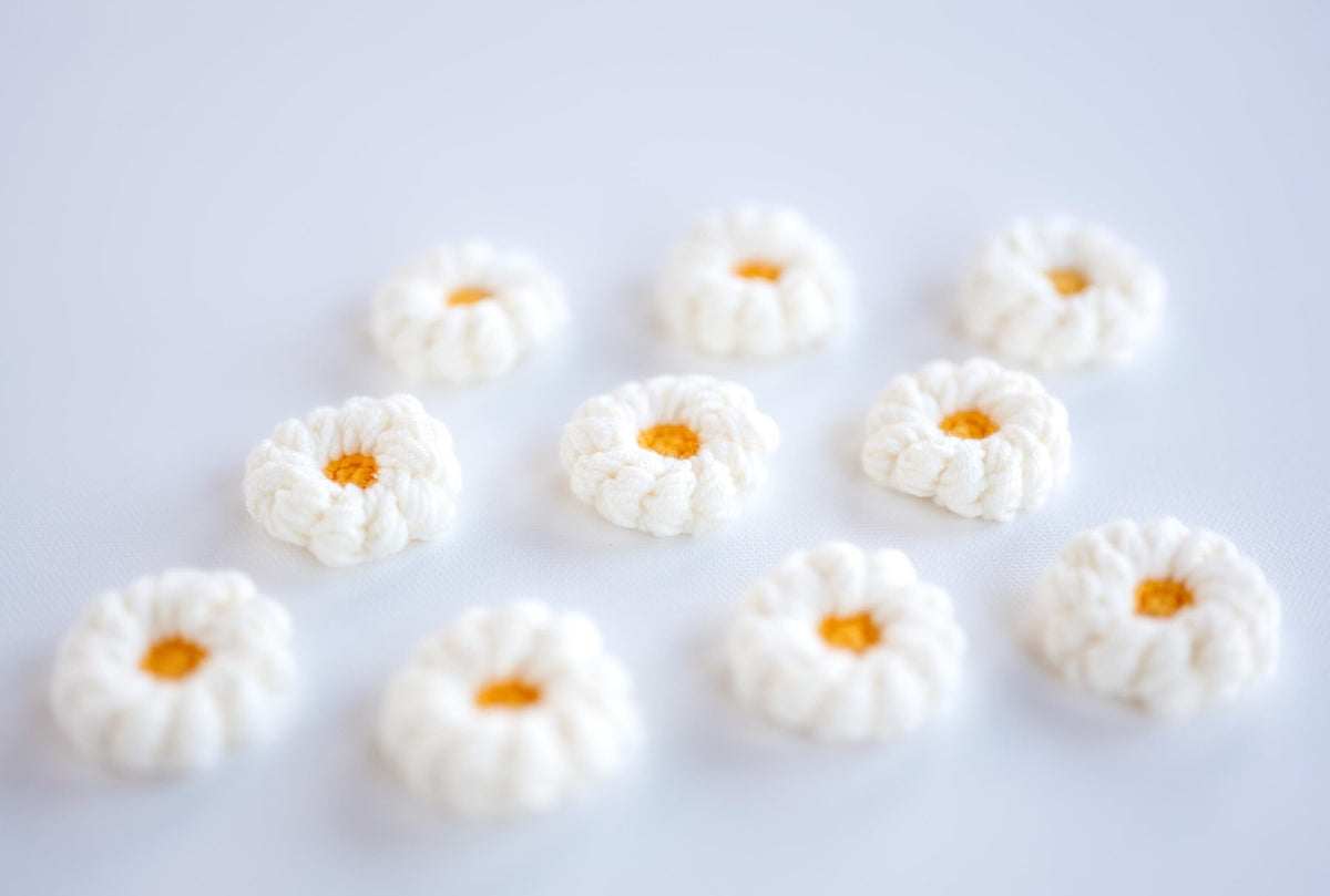 Crochet Daisy Motifs - Hemsin Atelier
