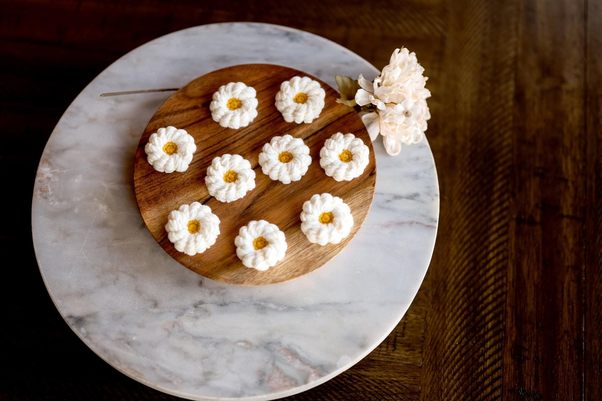 Crochet Daisy Motifs - Hemsin Atelier