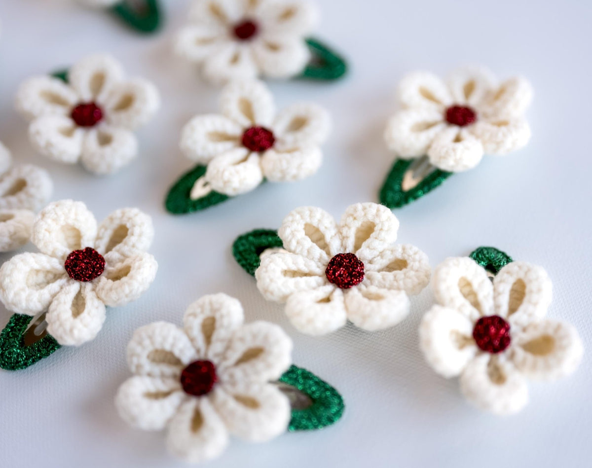 Floral Christmas Hair Clips - Hemsin Atelier