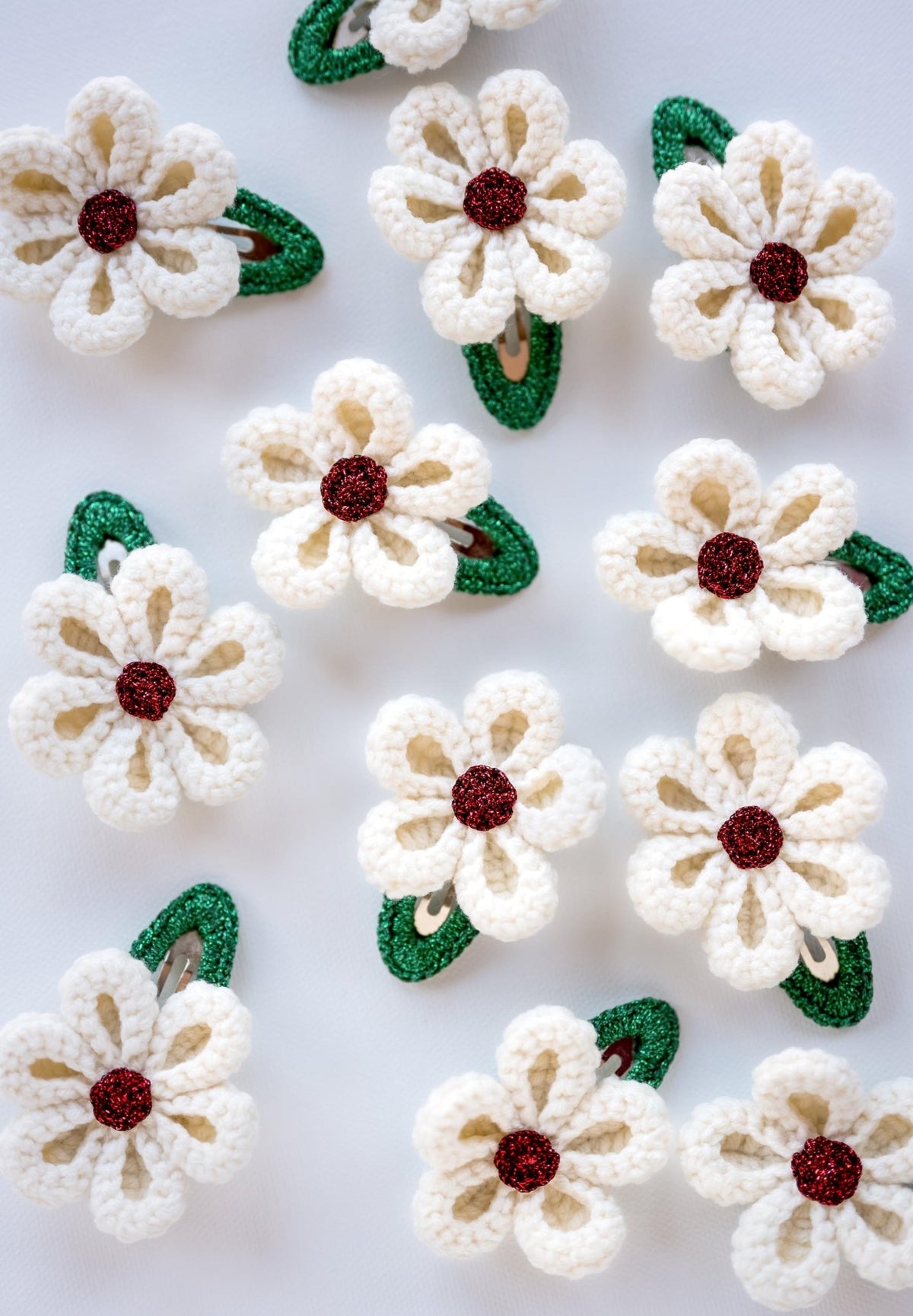 Floral Christmas Hair Clips - Hemsin Atelier
