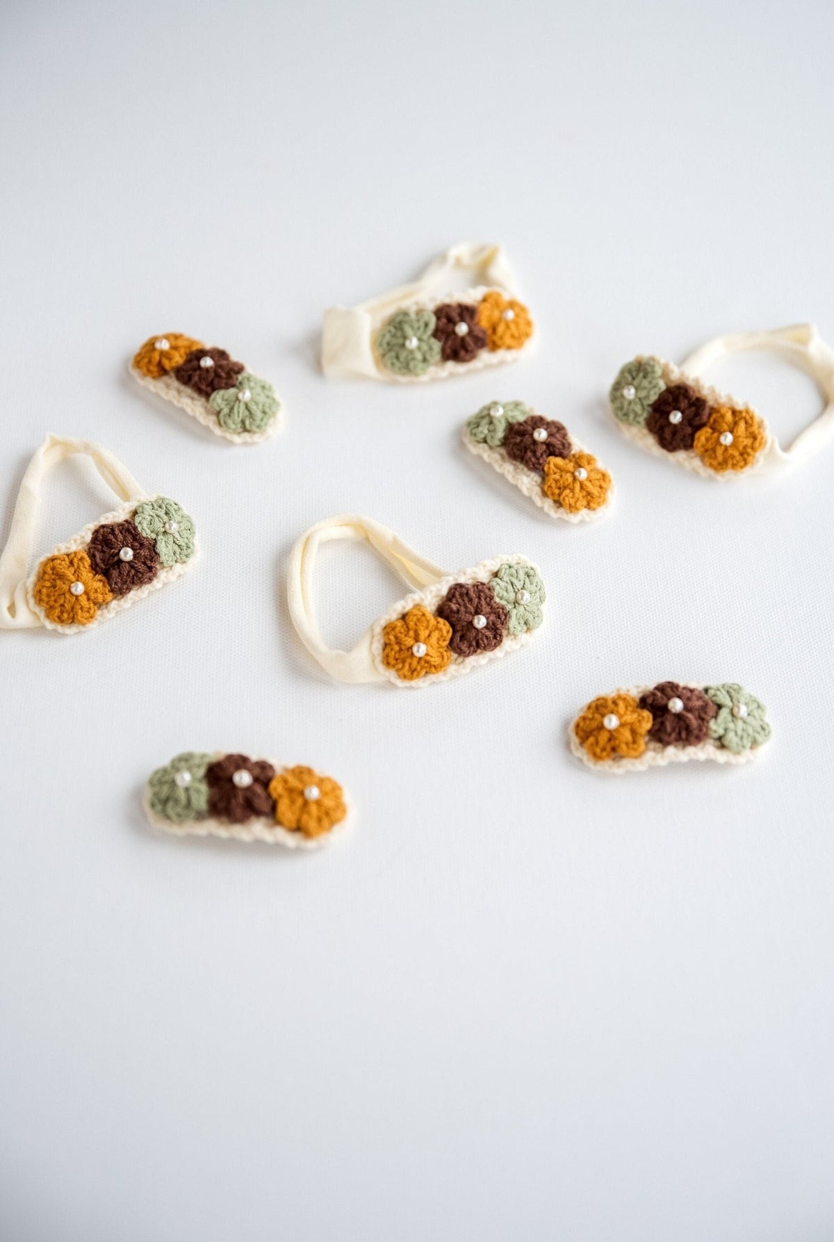 Flower Baby Headband & Flower Hair Clip - Hemsin Atelier