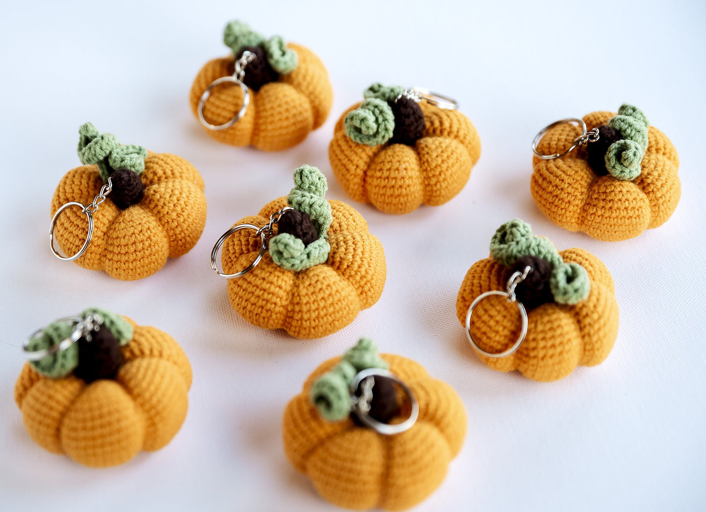 Pumpkin Keychain Kawai Pumpkin Zipper Pull Food Keychain Amigurumi Pumpkin Backpack Charm Stuffed Pumpkin Crochet Keychain Stocking Stuffer