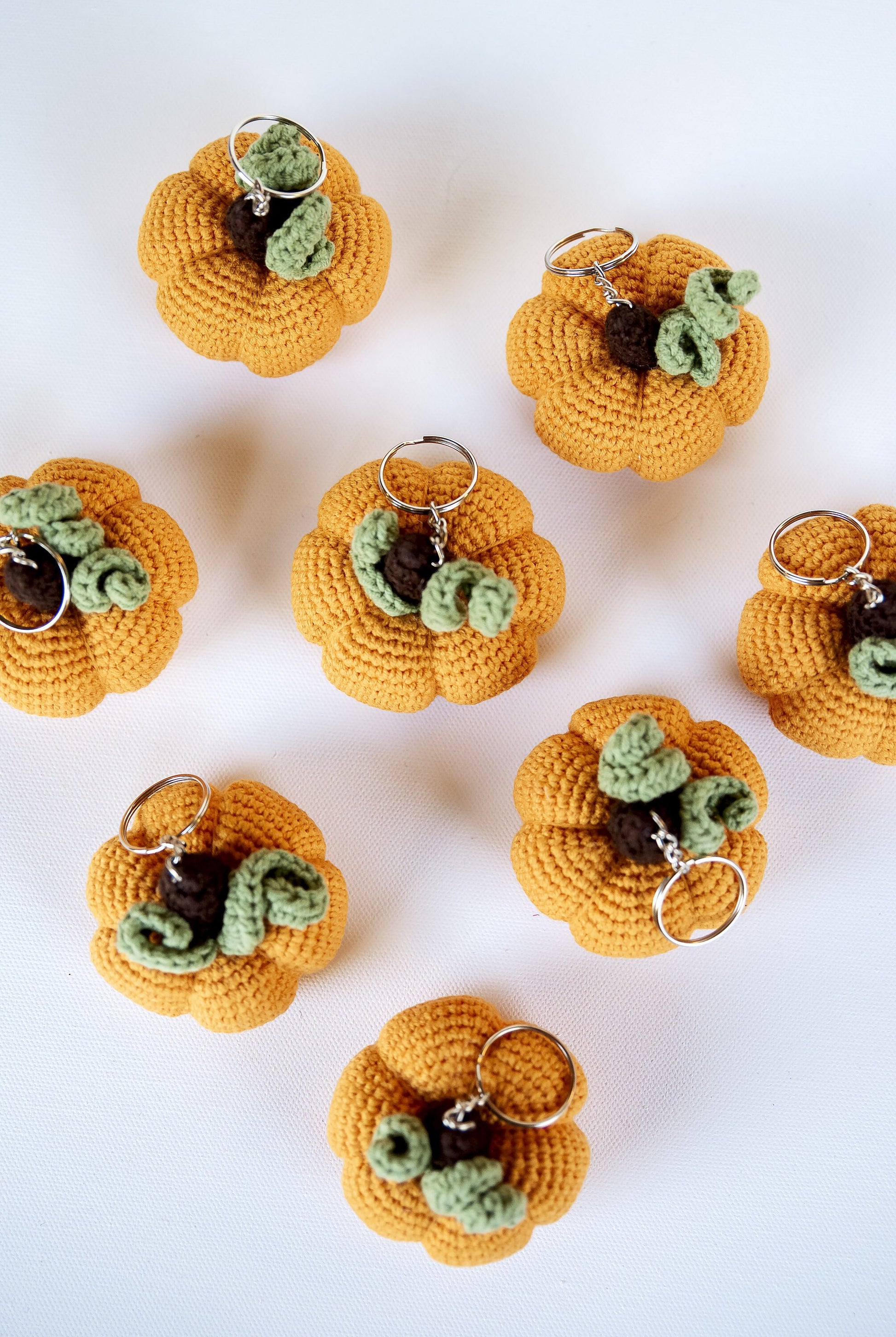 Pumpkin Keychain Kawai Pumpkin Zipper Pull Food Keychain Amigurumi Pumpkin Backpack Charm Stuffed Pumpkin Crochet Keychain Stocking Stuffer