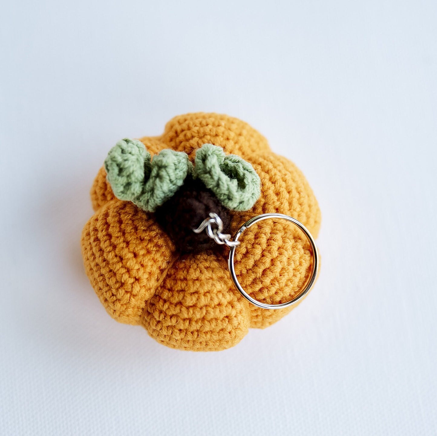 Pumpkin Keychain Kawai Pumpkin Zipper Pull Food Keychain Amigurumi Pumpkin Backpack Charm Stuffed Pumpkin Crochet Keychain Stocking Stuffer