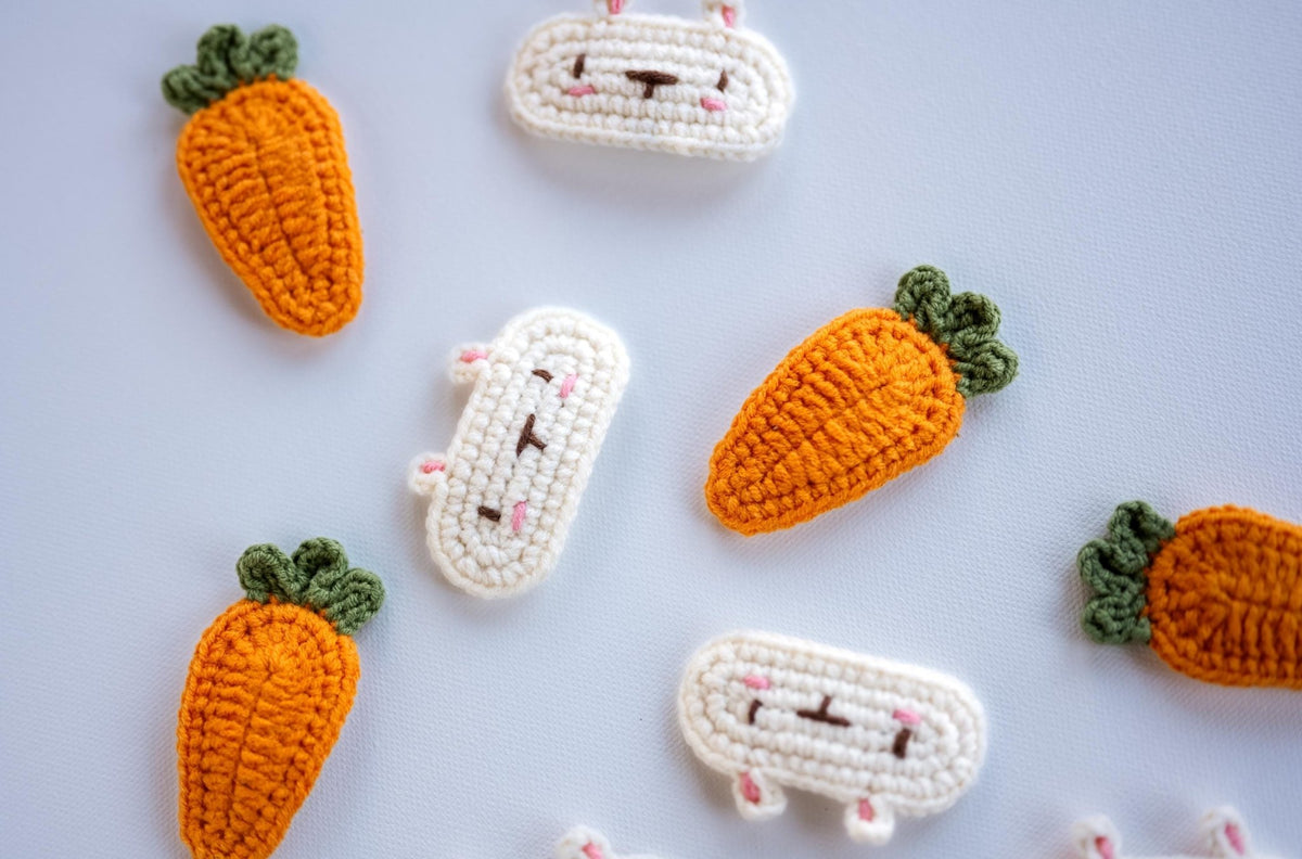 Rabbit & Carrot Hair Clips - Hemsin Atelier