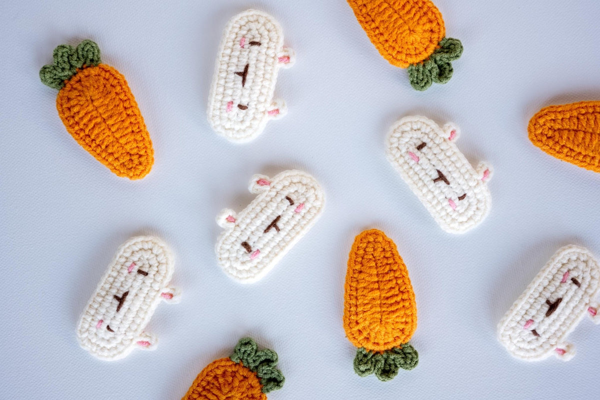 Rabbit & Carrot Hair Clips - Hemsin Atelier