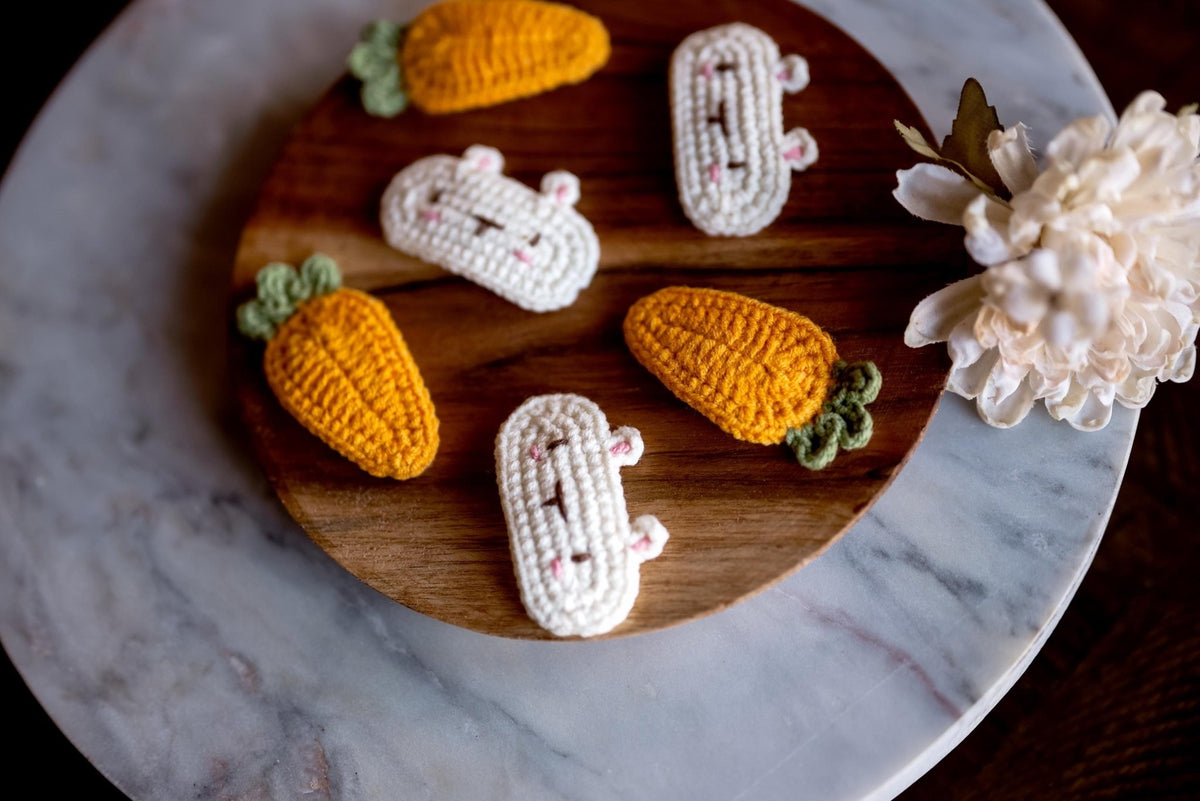Rabbit & Carrot Hair Clips - Hemsin Atelier