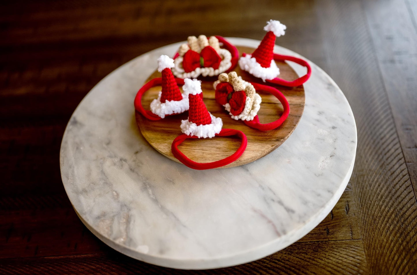 Santa Hat and Antler Christmas Headbands - Hemsin Atelier