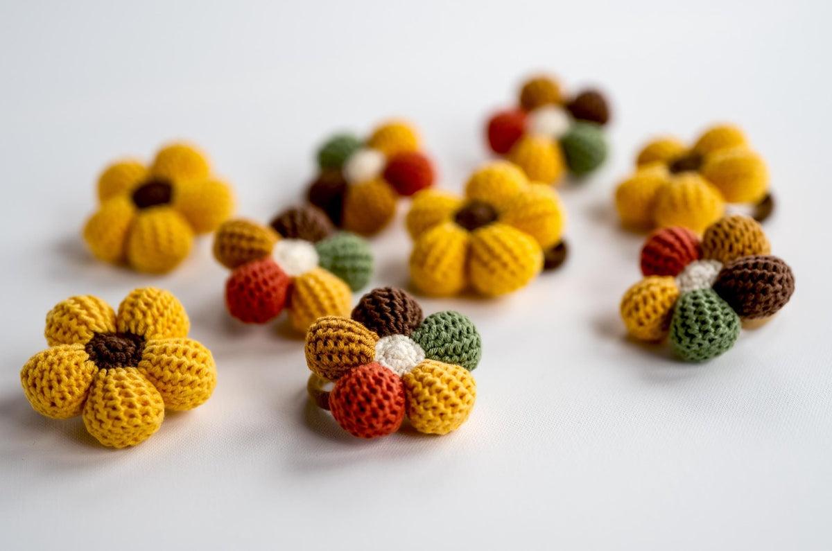 Sunflower Hair Ties - Hemsin Atelier