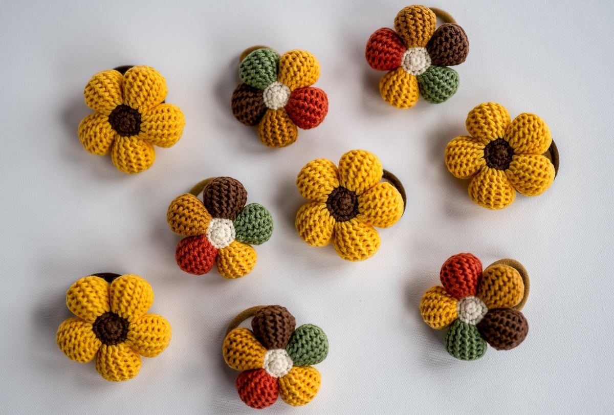 Sunflower Hair Ties - Hemsin Atelier