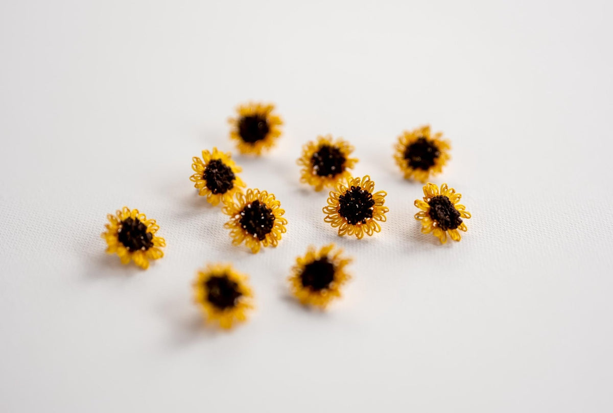 Sunflower Stud Earrings - Hemsin Atelier