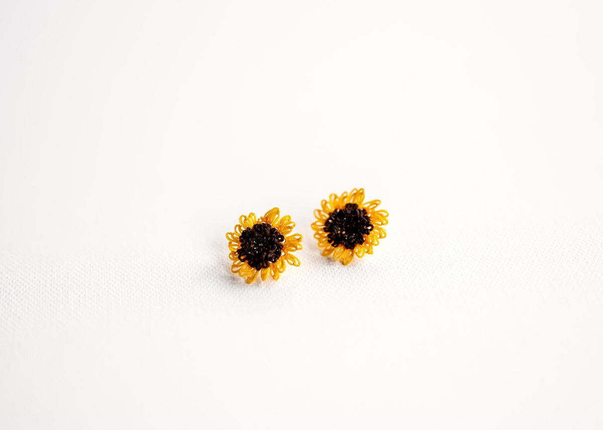 Sunflower Stud Earrings - Hemsin Atelier