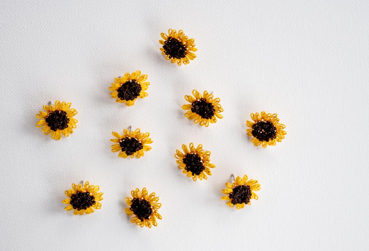 Sunflower Stud Earrings - Hemsin Atelier