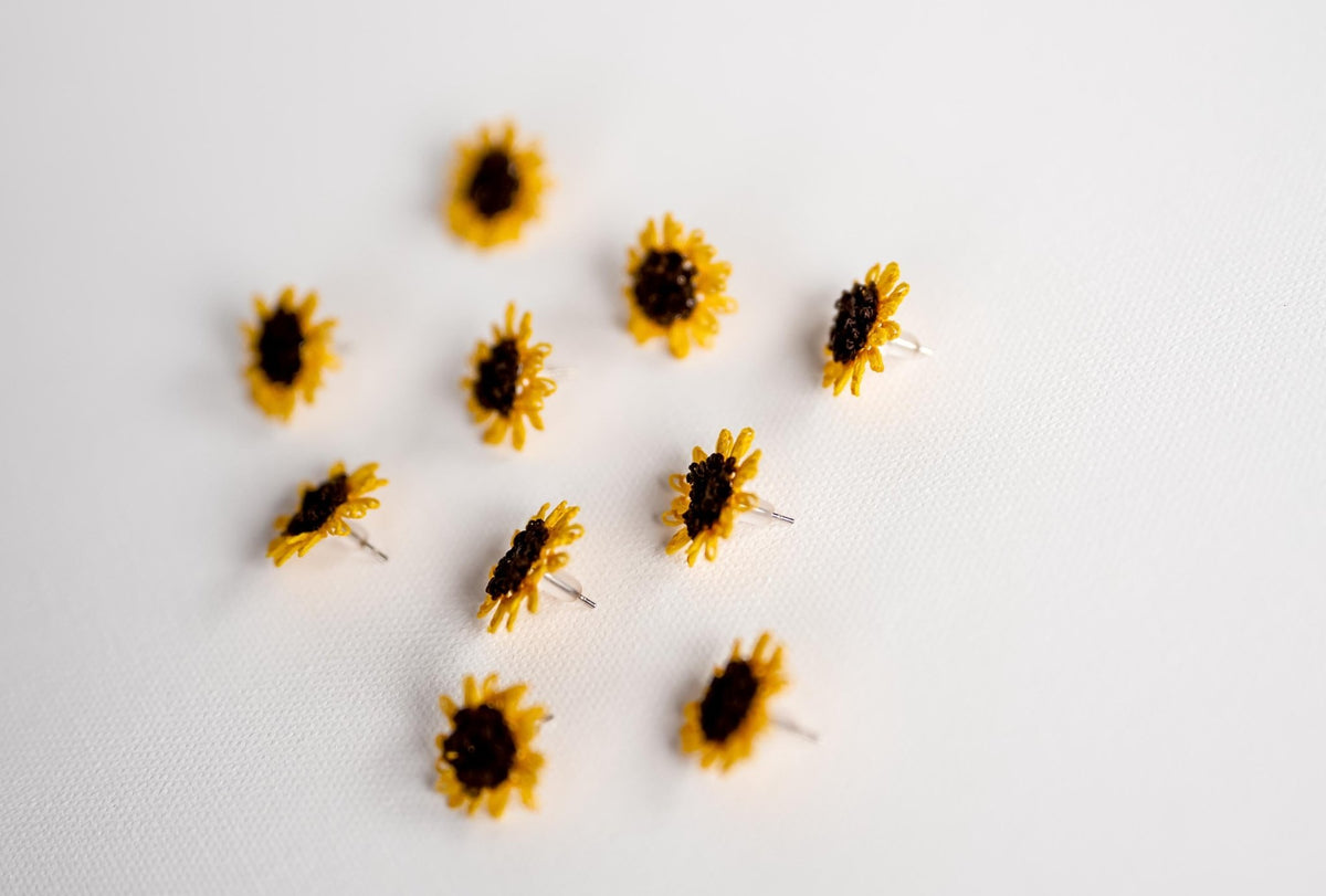 Sunflower Stud Earrings - Hemsin Atelier