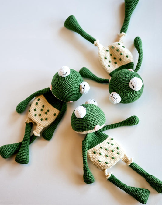 Toy Toddler Toy Gift Frog Toy Stuffed Frog Toy Crochet Toy Animal Toy Cute Plush Frog Kawai Montessori Toy Amigurumi Toy Sensory Toy Gift - Hemsin Atelier