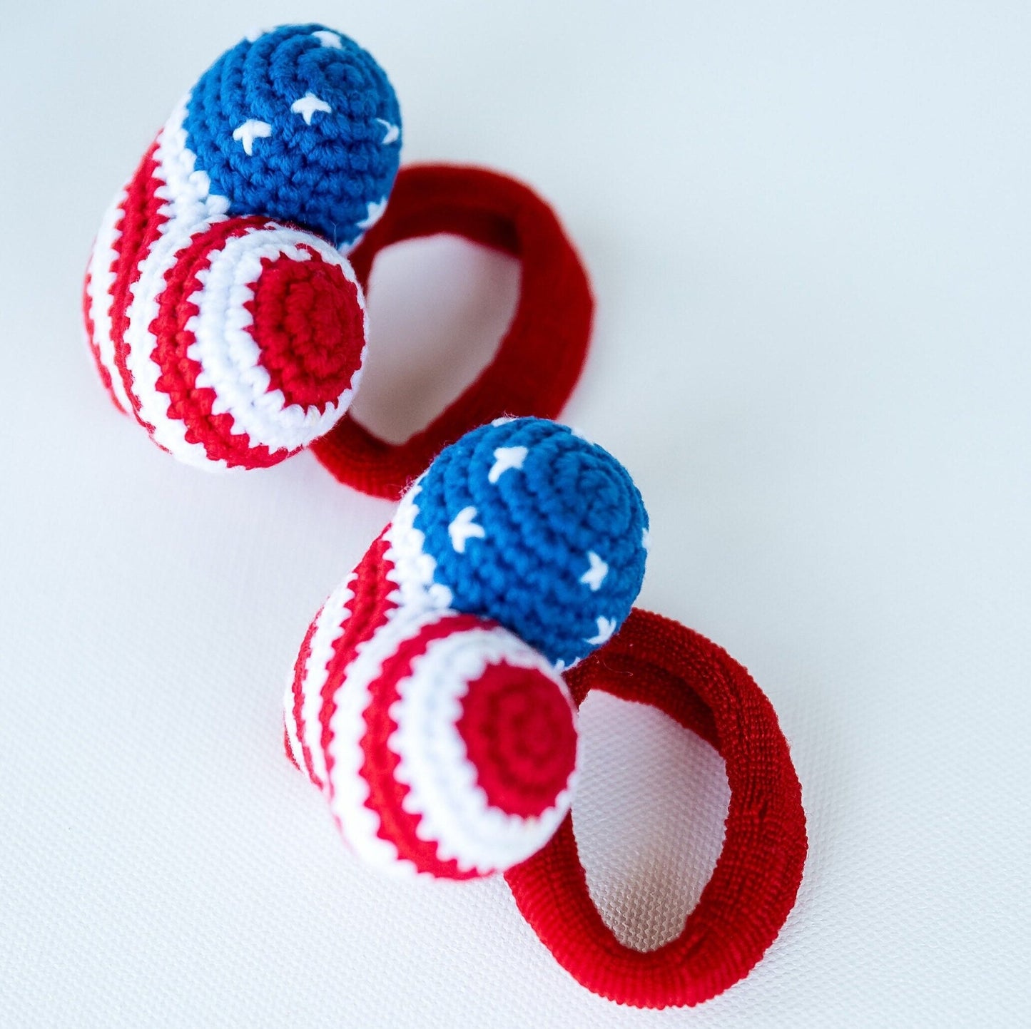 American Flag Heart and Bow Scrunchies - Hemsin Atelier