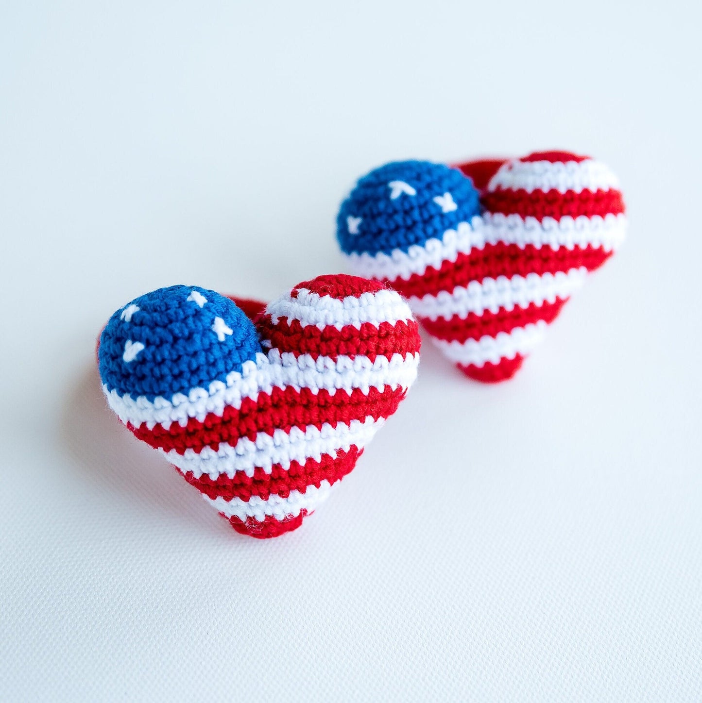 American Flag Heart and Bow Scrunchies - Hemsin Atelier
