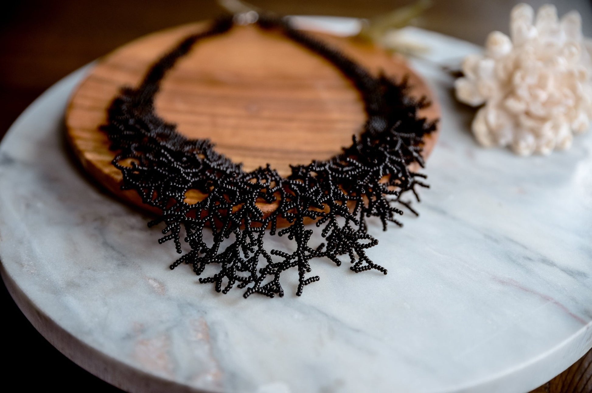 Black Coral Necklace - Hemsin Atelier