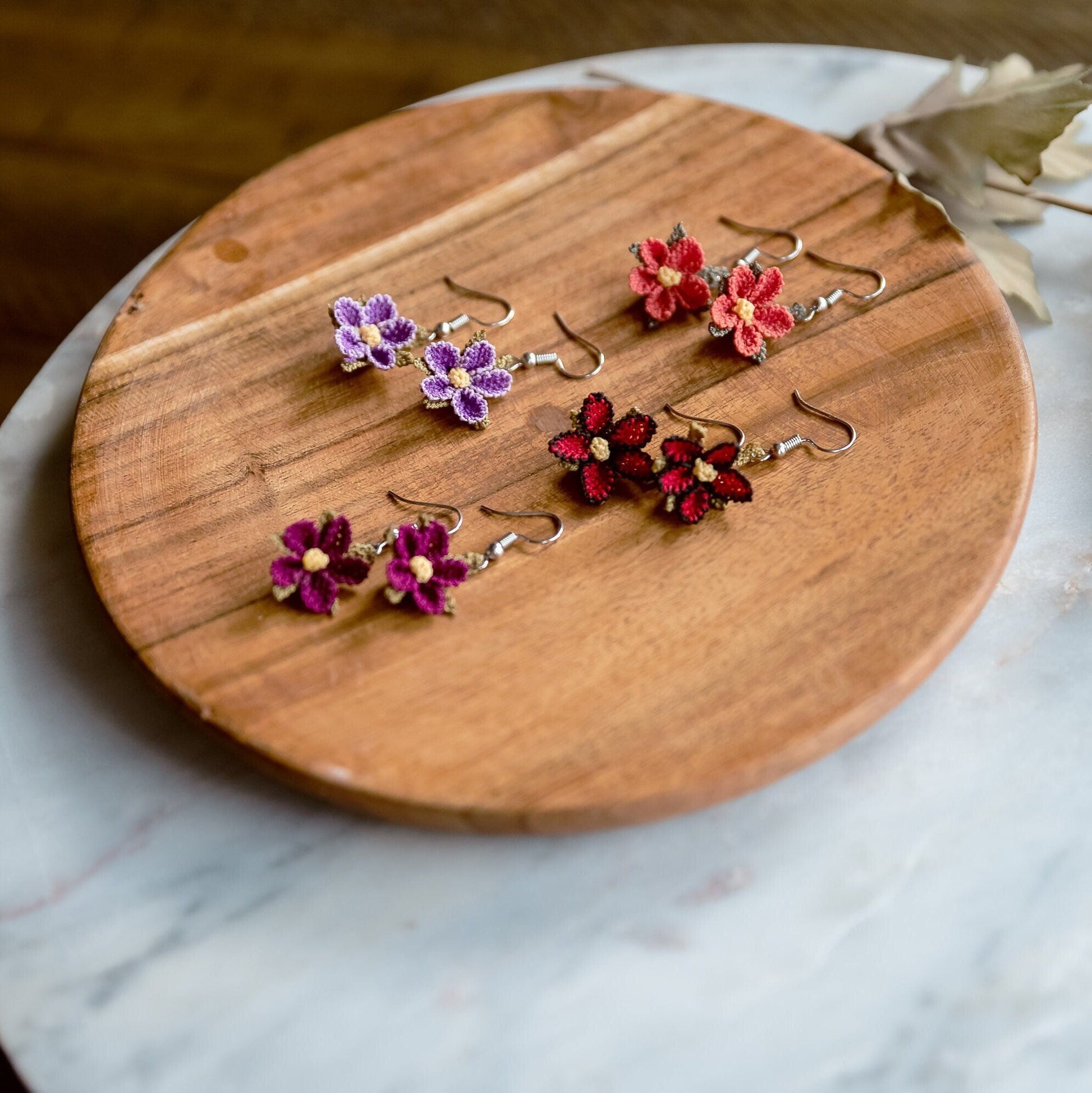 Boho Floral Earrings - Hemsin Atelier