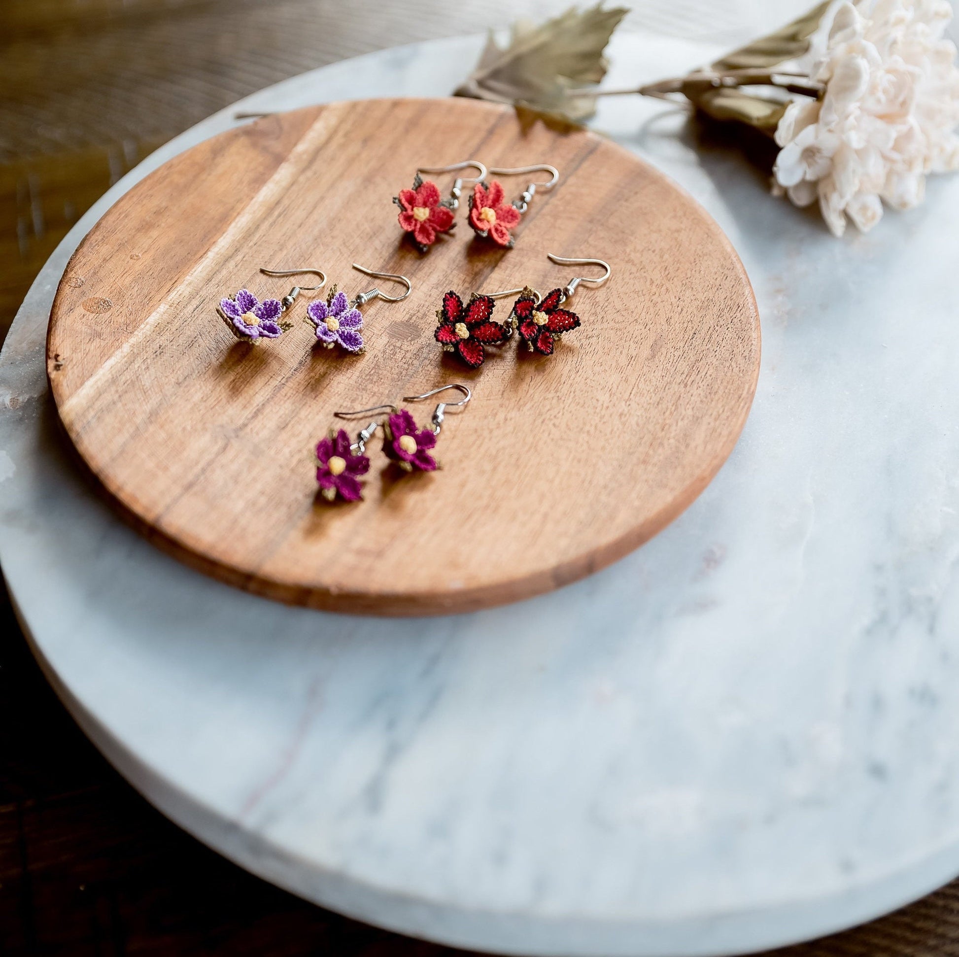 Boho Floral Earrings - Hemsin Atelier